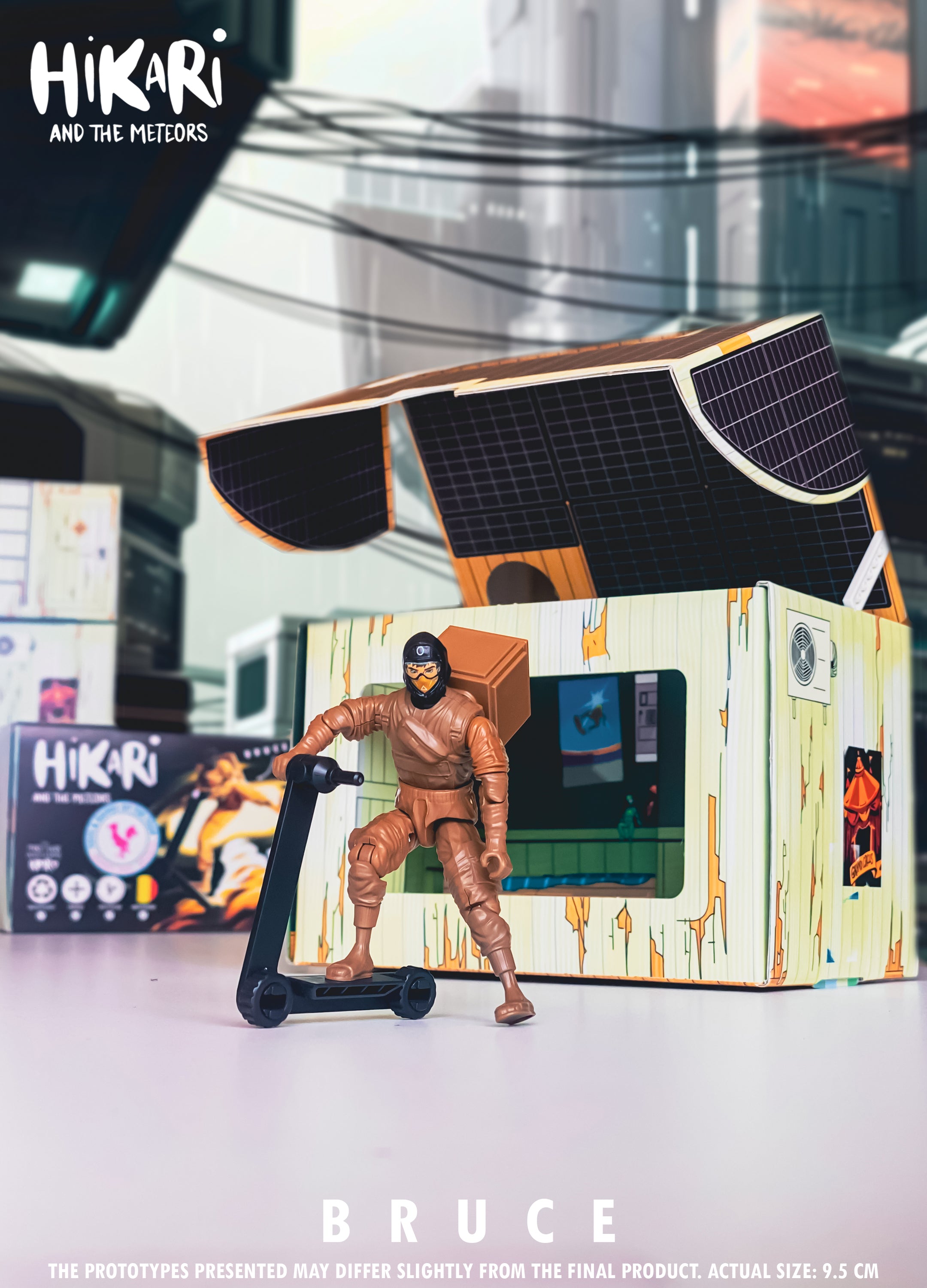 Figurine Bruce – Action Figure écologique 100 % belge | Hikari et les Météores