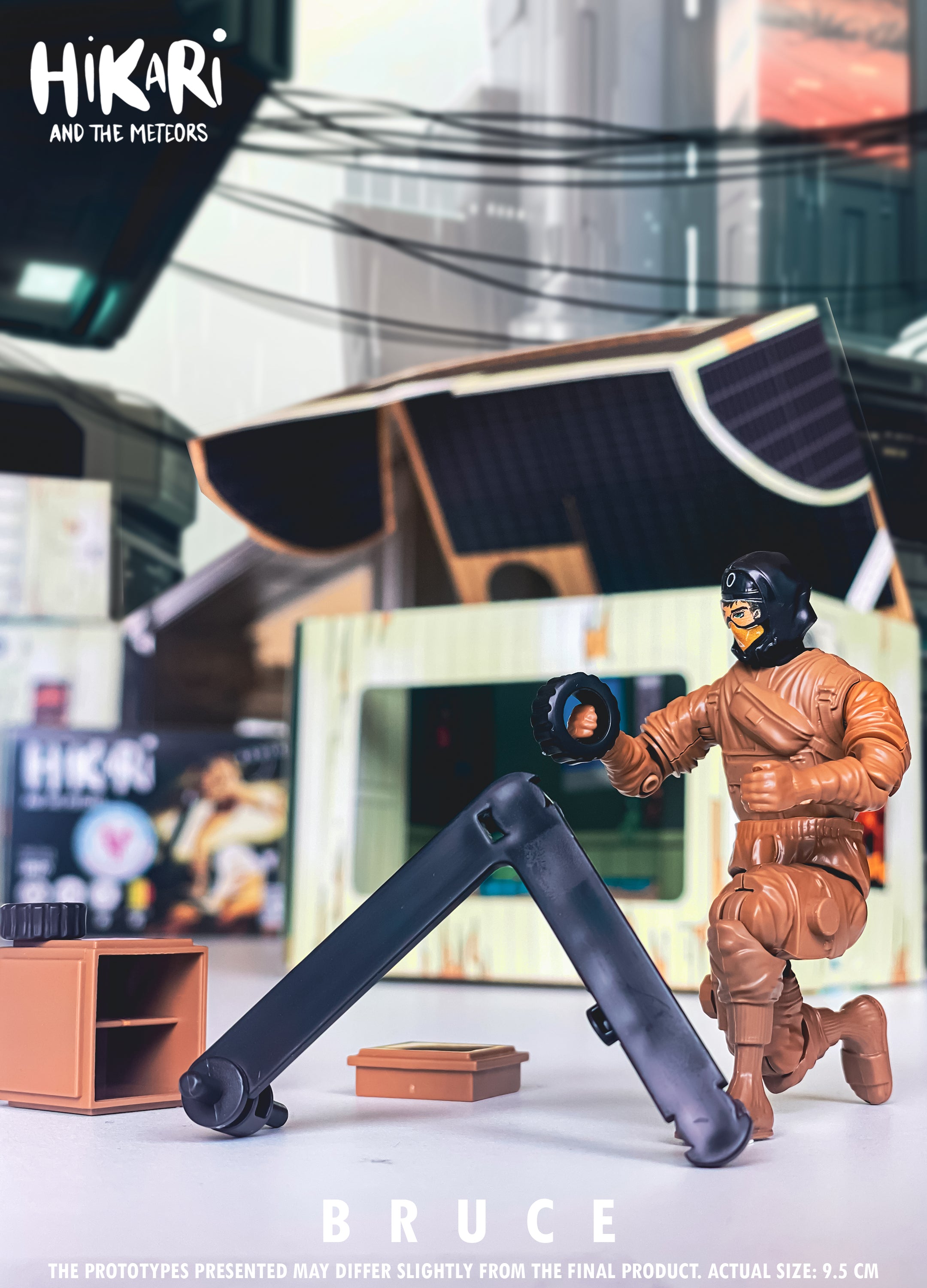 Figurine Bruce – Action Figure écologique 100 % belge | Hikari et les Météores