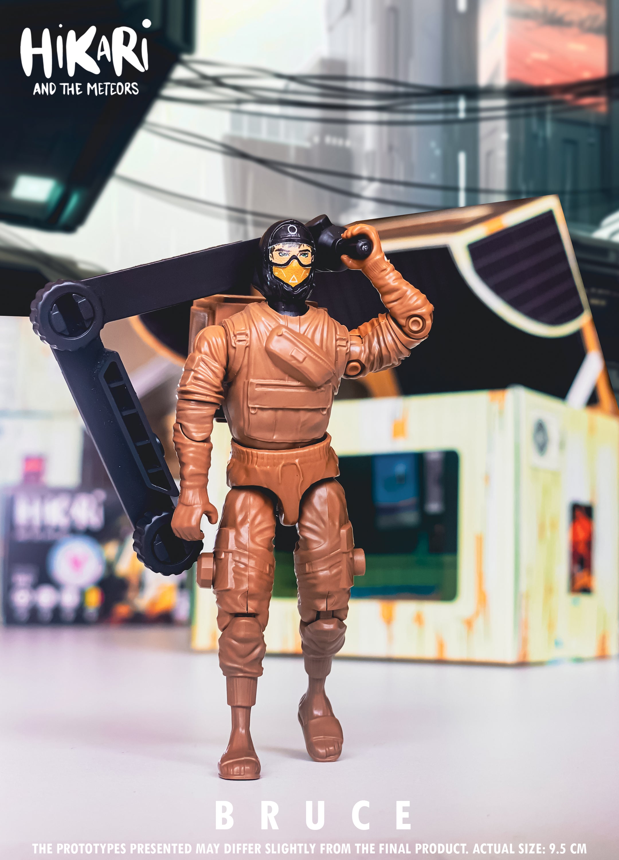 Figurine Bruce – Action Figure écologique 100 % belge | Hikari et les Météores