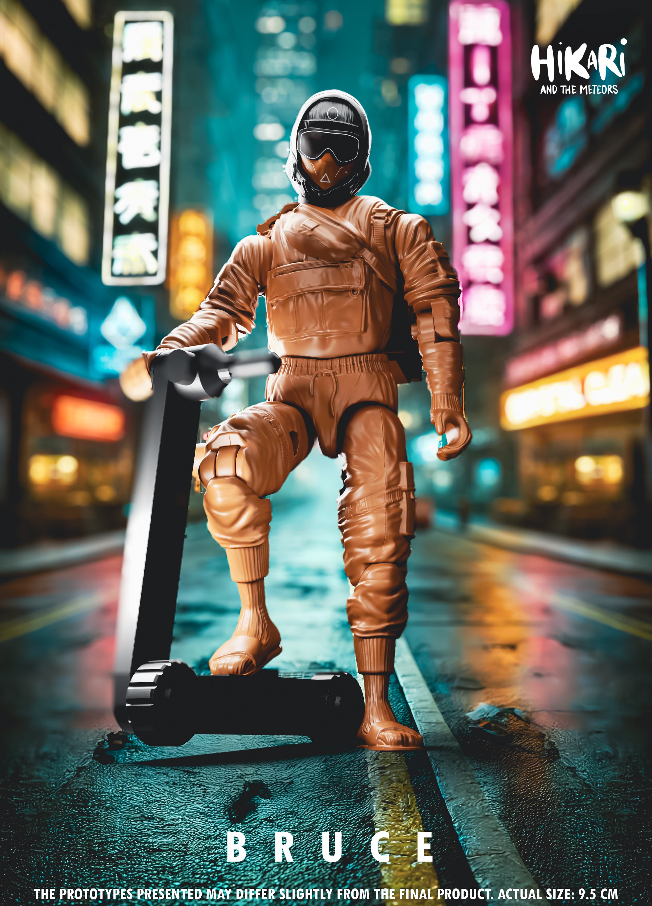 Figurine Bruce – Action Figure écologique 100 % belge | Hikari et les Météores