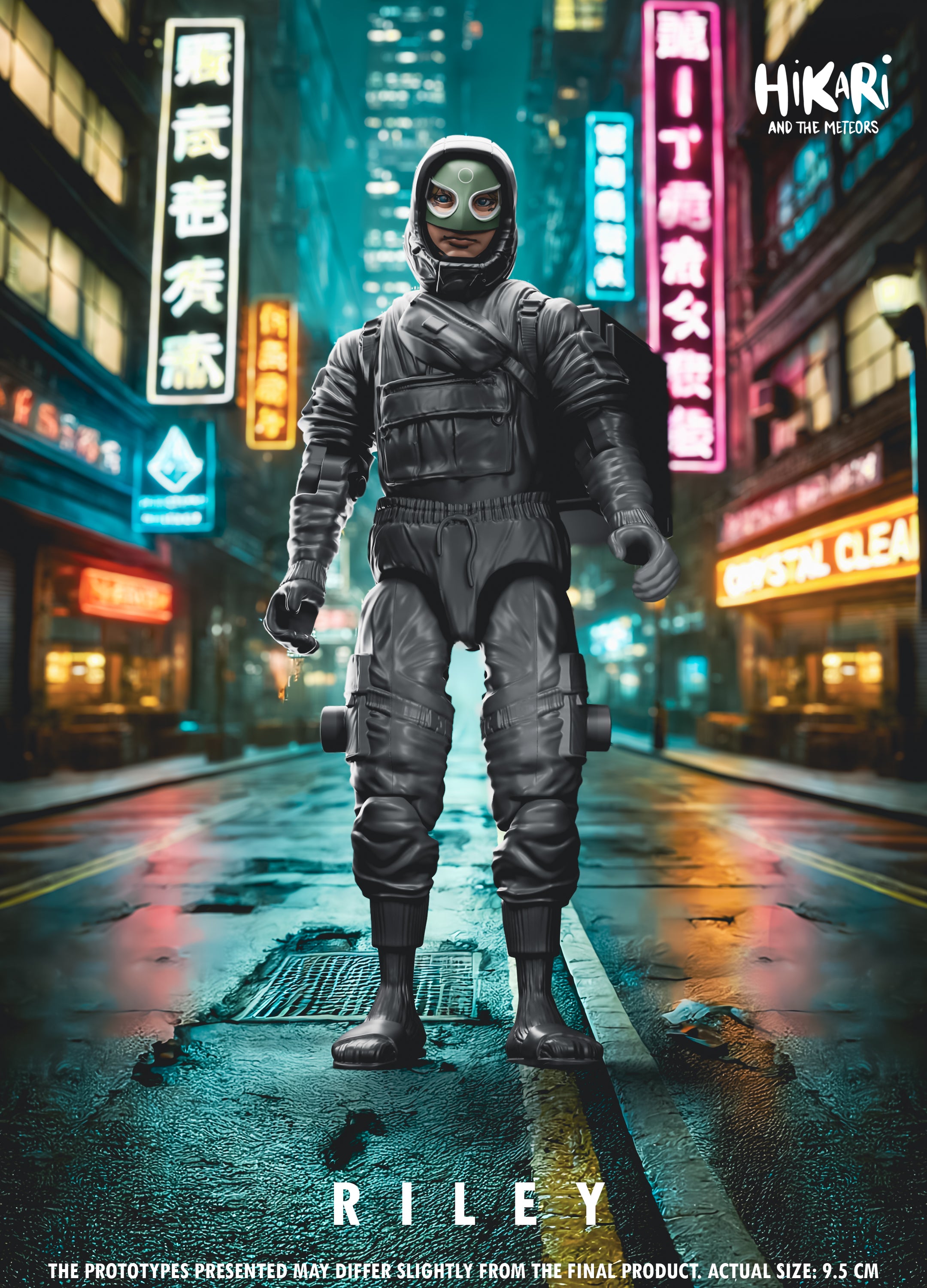 Figurine Riley – Action Figure écologique 100 % belge | Hikari et les Météores