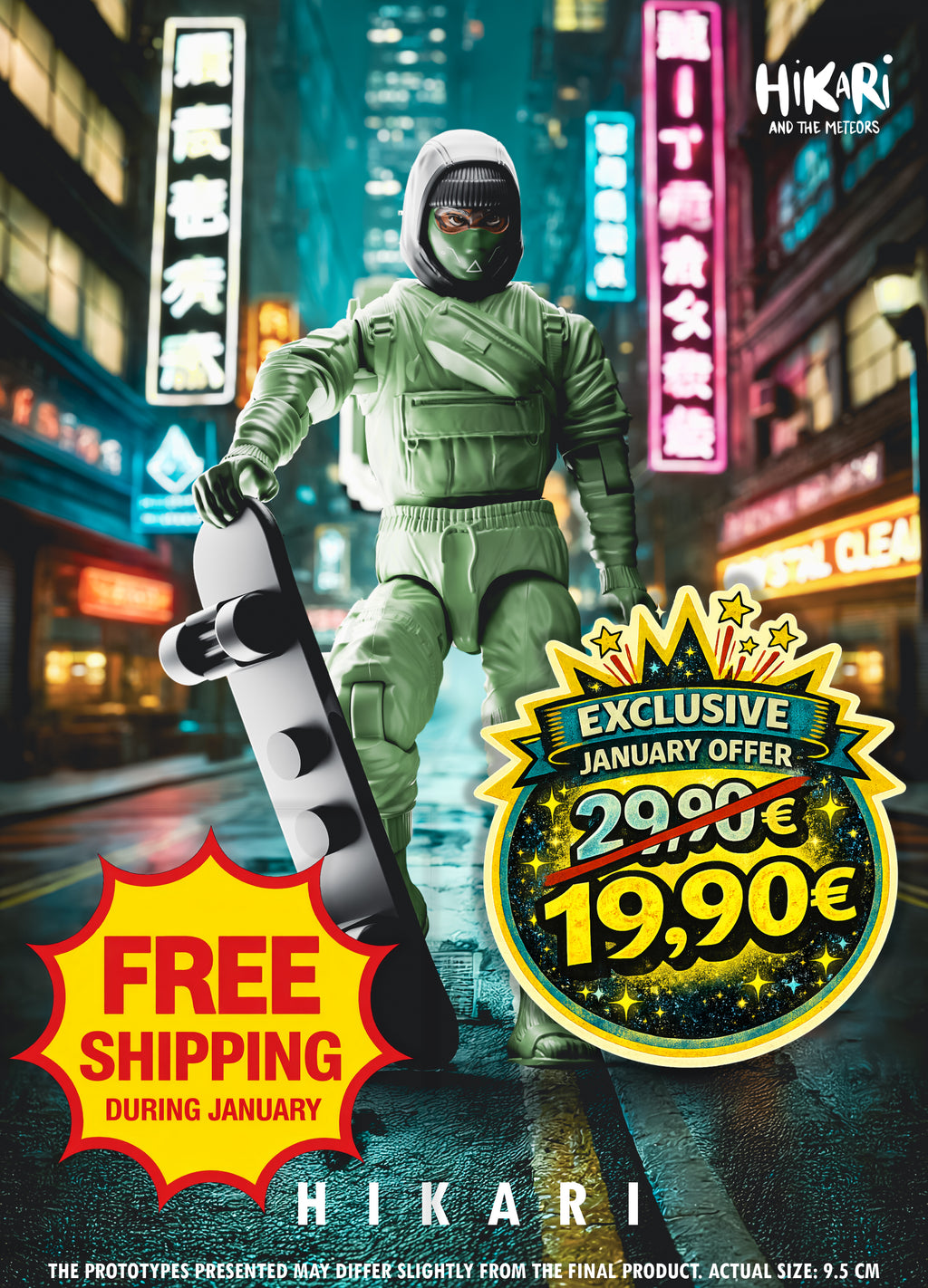 Figurine Hikari – Action Figure écologique 100 % belge | Hikari et les Météores